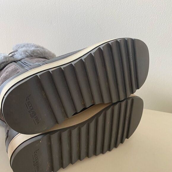 Koolaburra by UGG Tynlee Gray Waterproof Faux Fur Trim Boot Size 6 - Picture 6 of 8